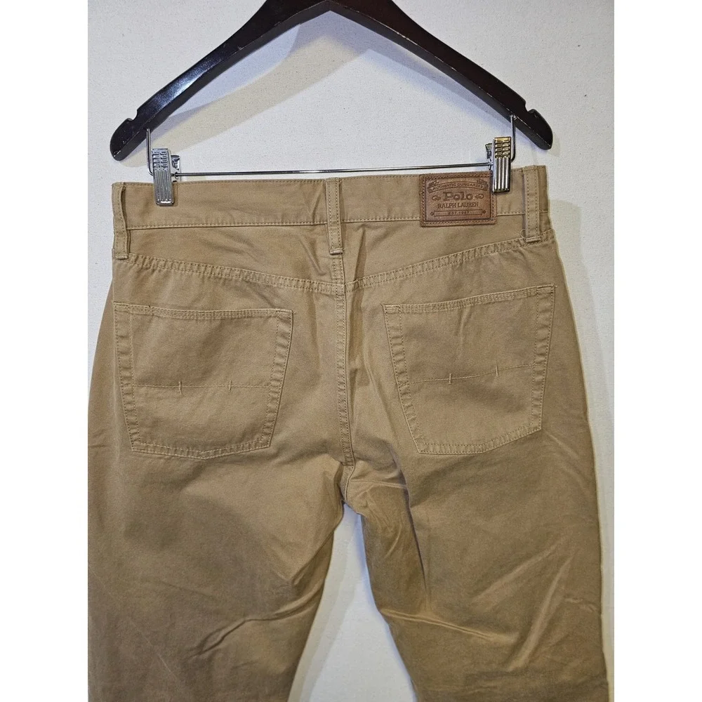 Polo Ralph Lauren Men's Classic Fit‎ Chino Pants 32x32 Khaki Embroidered